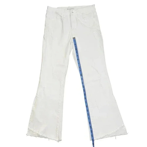 Women's Flying Monkey Distressed cropped flare Jeans, Size 25, White, trendy - Picture 6 of 7